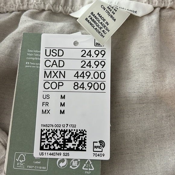 H&M Cream Wide Leg Pants - Picture 6 of 7